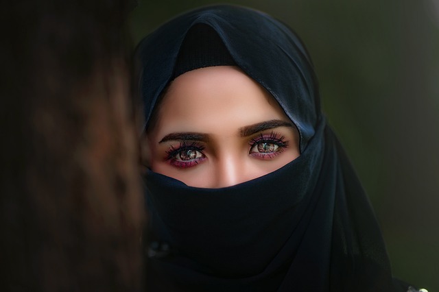 hijab, foulard, portrait
