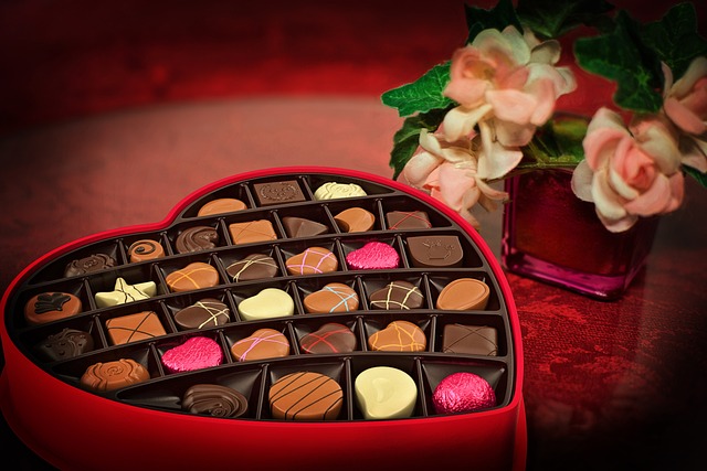 valentin, des chocolats, des sucreries