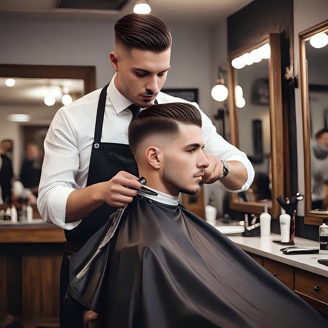 homme, la coupe de cheveux, salon de coiffure